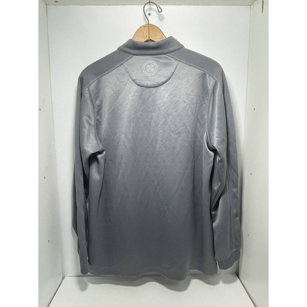 Mens Medium Black Clover Quarter Zip Light Sweatshirt  Live Lucky - Picture 2 of 7
